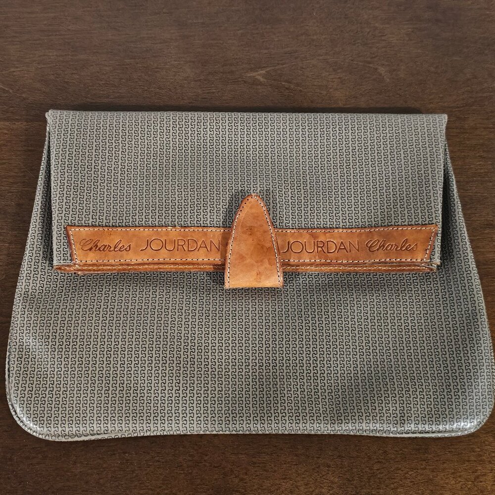 Charles Jordan Purse Beautiful green with brown leather top